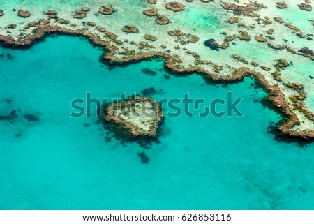 Aerial view of the Heart reef 