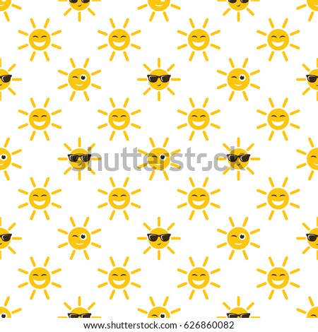 seamless pattern with sun icons
