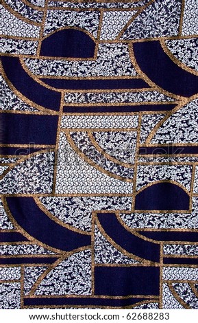 Blue tissue with gold pattern
