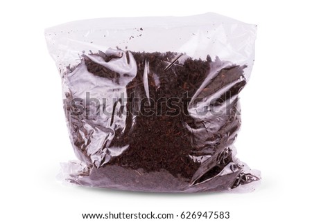 tea bag isolated on white
