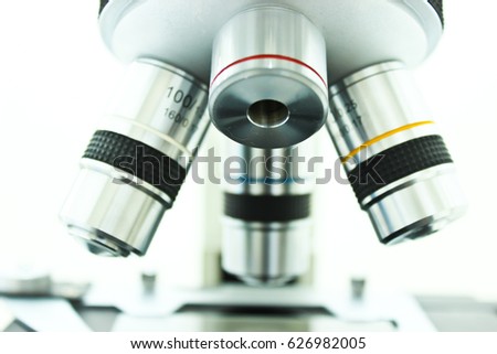 Microscope Isolated on the White Background