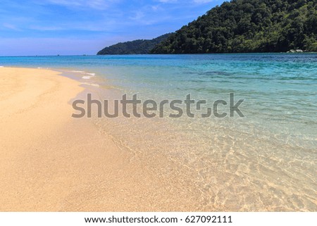 Scenery around the Surin Islands. With clear sea water And blue sky , Islands are the paradise of dive sites , Andaman Sea,Phangnga ,Thailand