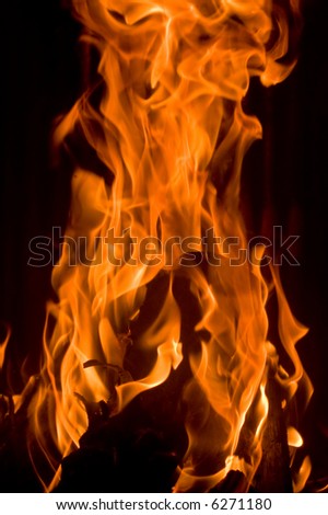 Fire in a Fireplace