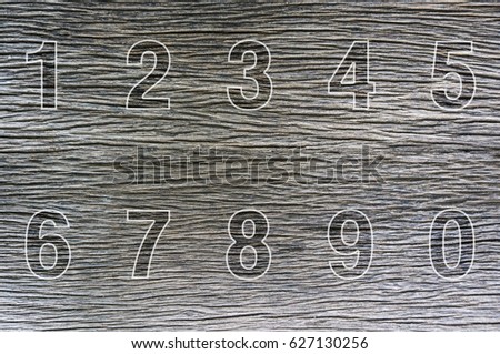wooden number
