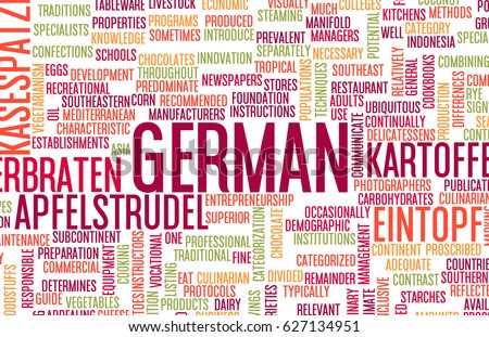 German Food and Cuisine Menu Background with Local Dishes