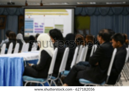 focus blur of business education seminar training conference in meeting room