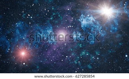  background with gas nebula and stars. Glowing nebula is the remnant of a supernova explosion