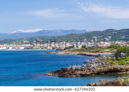 Landscape of Kissamos town on Crete - Greece Royalty-Free Stock Photo #627346502