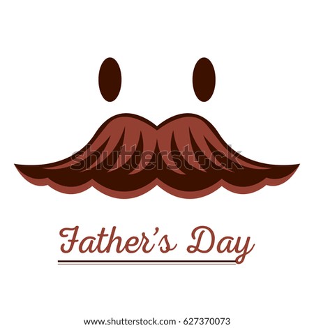 Isolated mustache on a white background, Vector illustration