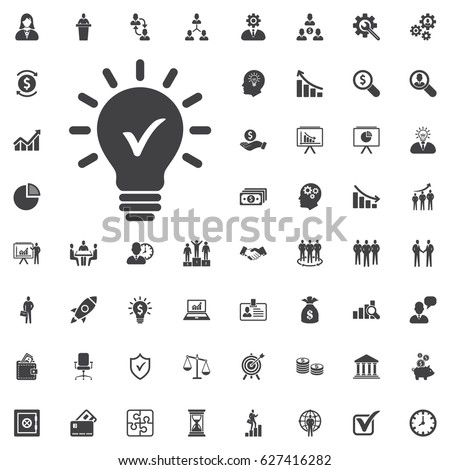 Check innovative idea icon. vector illustration on white background. Business set of icons Royalty-Free Stock Photo #627416282