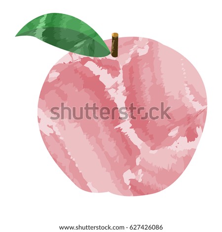 Isolated apple on a white background, Vector illustration