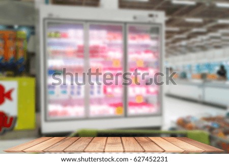 grocery supermarket Sell food frozen photo counterblock for advertising.