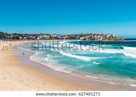 Bondi Beach in Sydney, Australia Royalty-Free Stock Photo #627481271