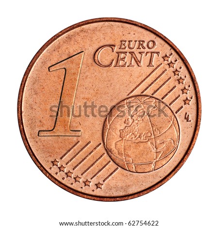 A collage of  1 euro cent coin Royalty-Free Stock Photo #62754622