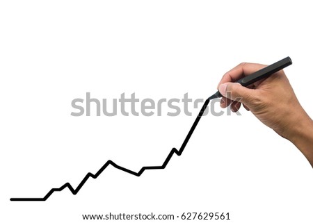 Hand drawing graph of growth