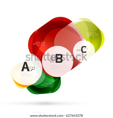 Shiny abstract elements. Vector template background for print workflow layout, diagram, number options or web design banner