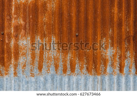 High resolution Rusty corrugated iron texture background.