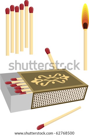 Matchbox with matches