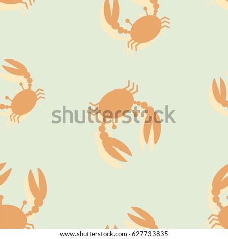 Seamless texture pattern Crab, vector illustration