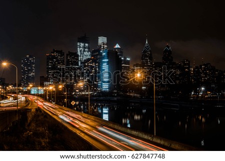 Philadelphia Skyline at Night City