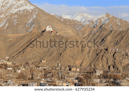 Himalaya mountain, take a picture for leh palace 