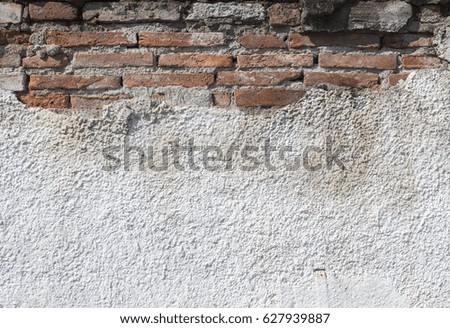 Texture of damaged brick wall background