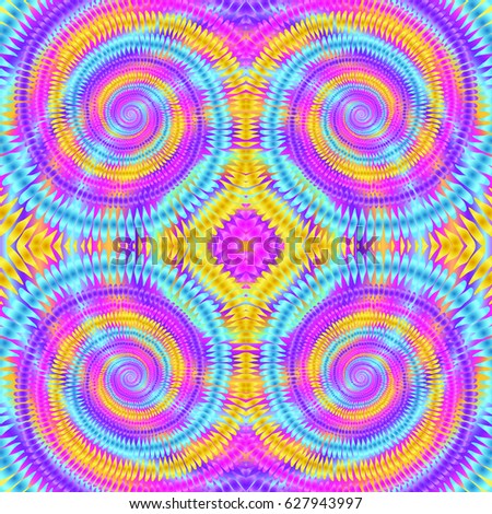 Tie dye background. Hippie style. Watercolor effect vector. Boho textile. Rainbow tie dye. Shibori. Editable vector made with clipping mask. Batik effect. Trendy wallpaper.