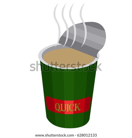 Isolated instant soup on a white background, Vector illustration
