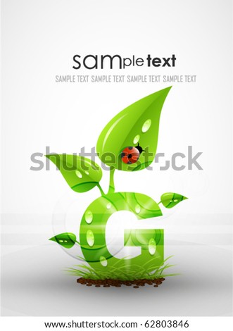 Vector eco letters. Environmental background