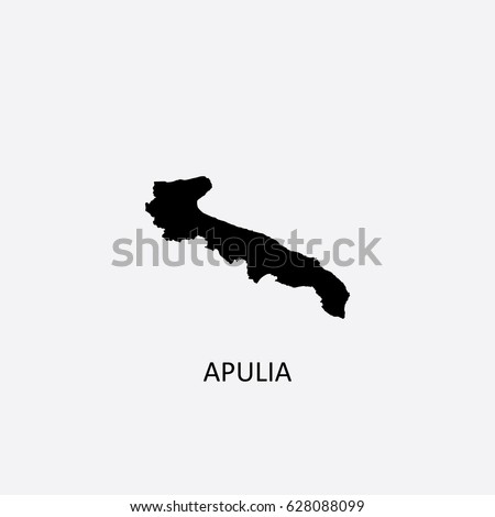 Map of Apulia - Italy Vector Illustration
