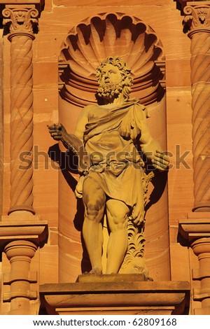 Heidelberger Castle, Ottheinrich building, statue of Samson