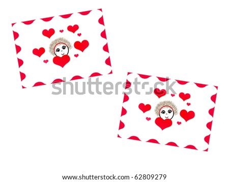 Young Girl/Hearts/Text