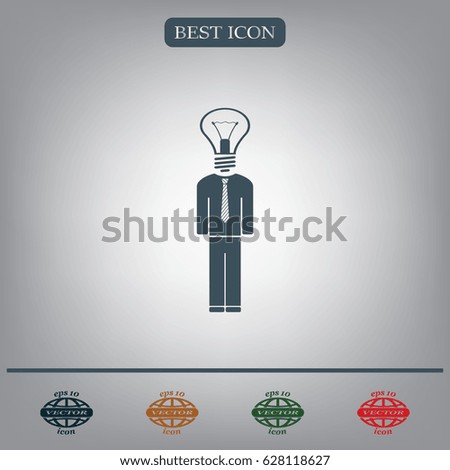 Pictograph of bulb concept