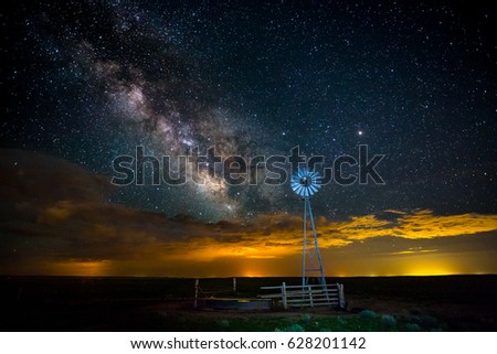 Milky Way Windmill on the Colorado Prairie