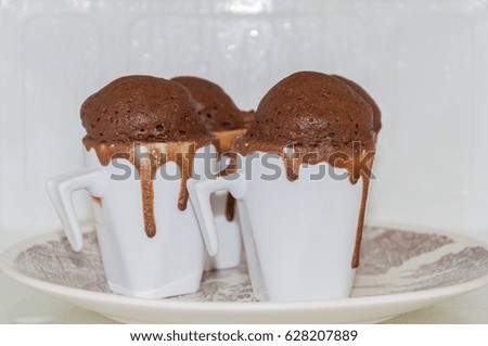 Photo of homemade chocolate, brown sugar milk and cinnamon