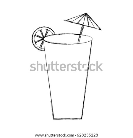 tropical cocktail isolated icon