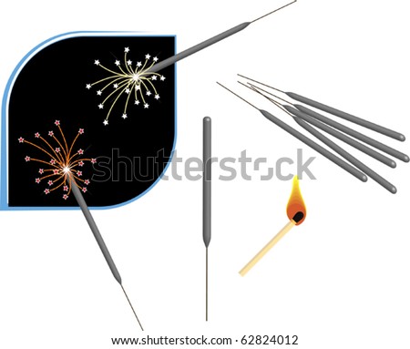 Fireworks Sparkle Stick, Matchbox stick