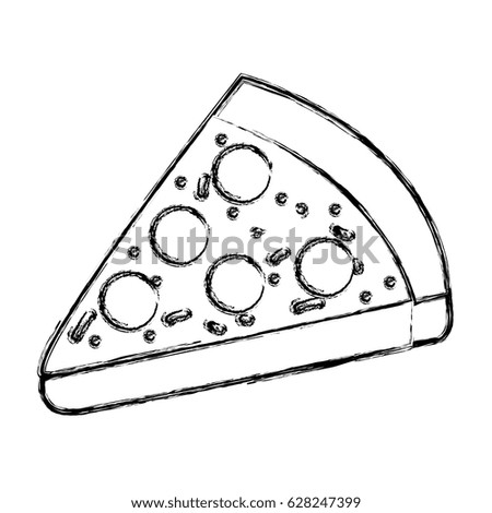 delicious pizza isolated icon