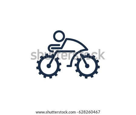 Bike Gear Icon Logo Design Element