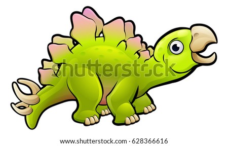 A stegosaurus dinosaur animals cartoon character