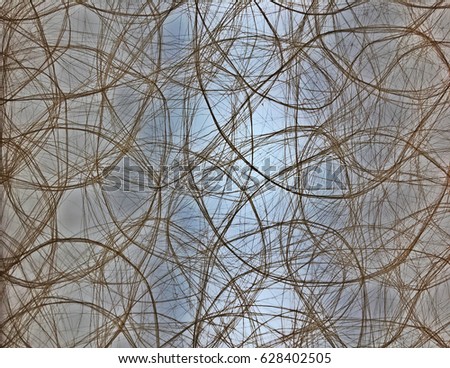 Abstract background with round hair pattern