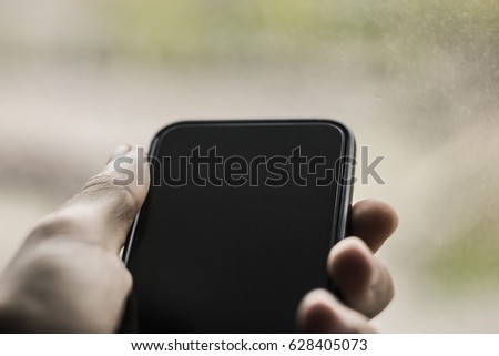 Mobile phone people business technology background. Photo wallpaper, office photography close up.