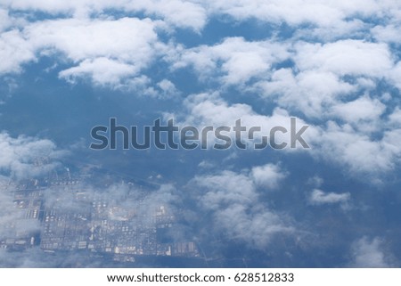 the View above the earth at the clouds