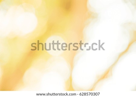 Yellow and white bokeh background from natural