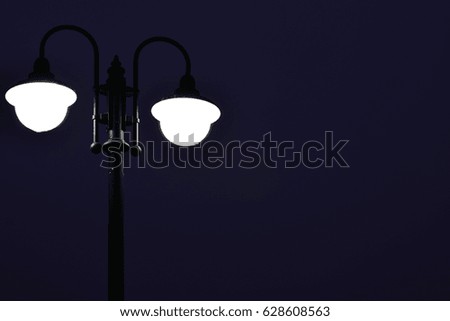 lamps in the twilight