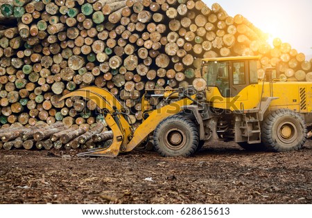 Wood processing factory Royalty-Free Stock Photo #628615613