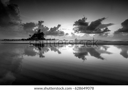 Long exposure seascape in black and white