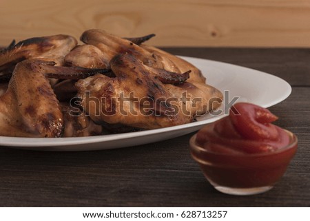 Chicken wings of barbecue