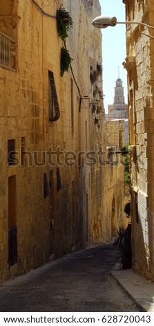 Street of Birgu , Malta.