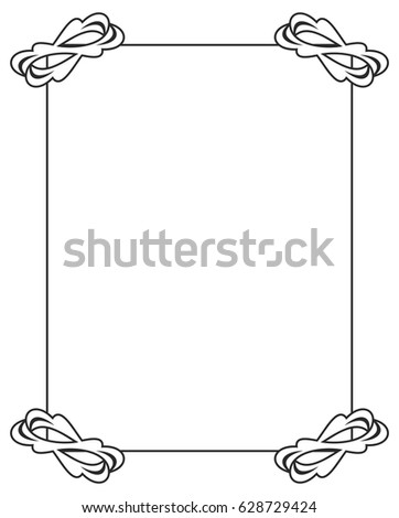 Black and white abstract vertical frame. Copy space. Vector clip art.